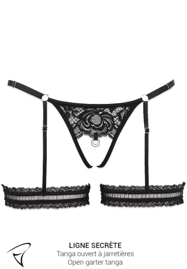 Tanga TANGA OUVERT À JARRETIÈRES